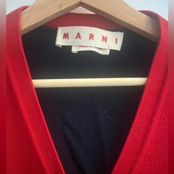 MARNI Color Blocked Merino Wool Cardigan, IT 42 - Picture 2 of 8